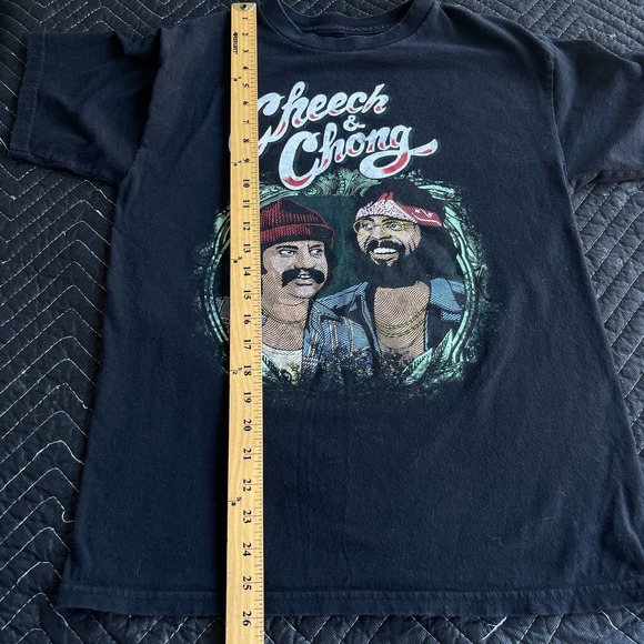 Cheech & Chong Shirt Adult Medium Black Movie Short Sleeve Graphic Print - Picture 7 of 8